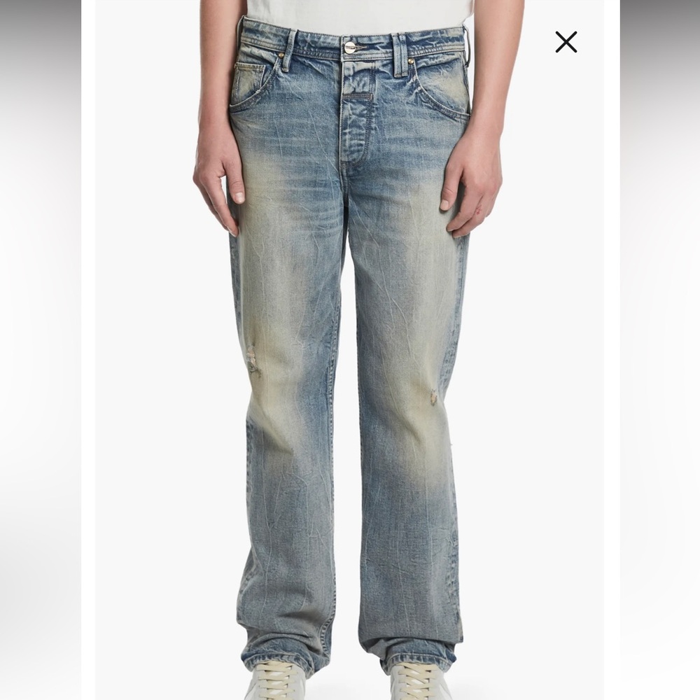 VAYDER Straight Leg Pant Forrest Carpenter Jeans Light Wash Size 28 $415 NWT